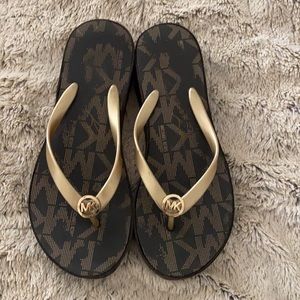 Michael Kors wedge flip flops;believe size 7